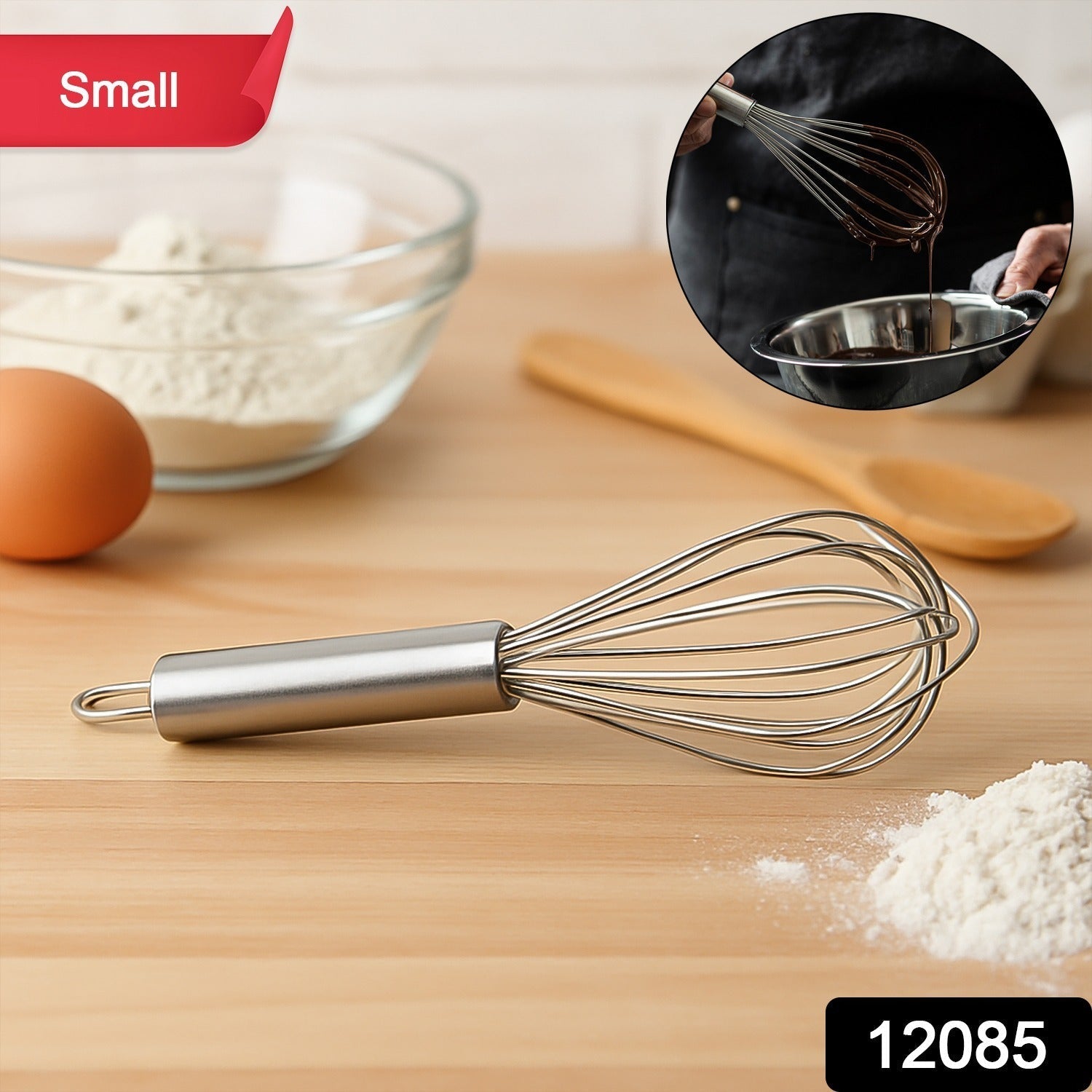 Compact Stainless Steel Kitchen Balloon Whisk Compact Stainless Steel Kitchen Balloon Whisk